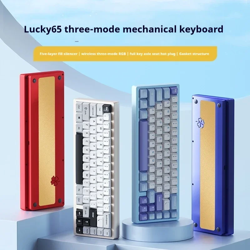 Клавиатура WEIKAV Lucky65 Механическая беспроводная 3 режима 2 4 ГГц Bluetooth