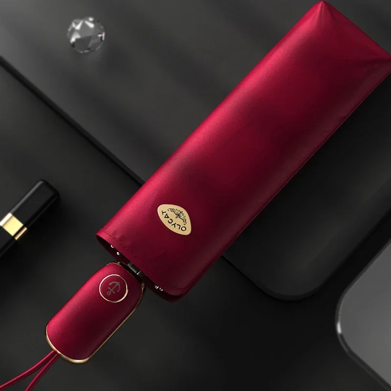 

OLYCAT Плоский автоматический зонт женский черный