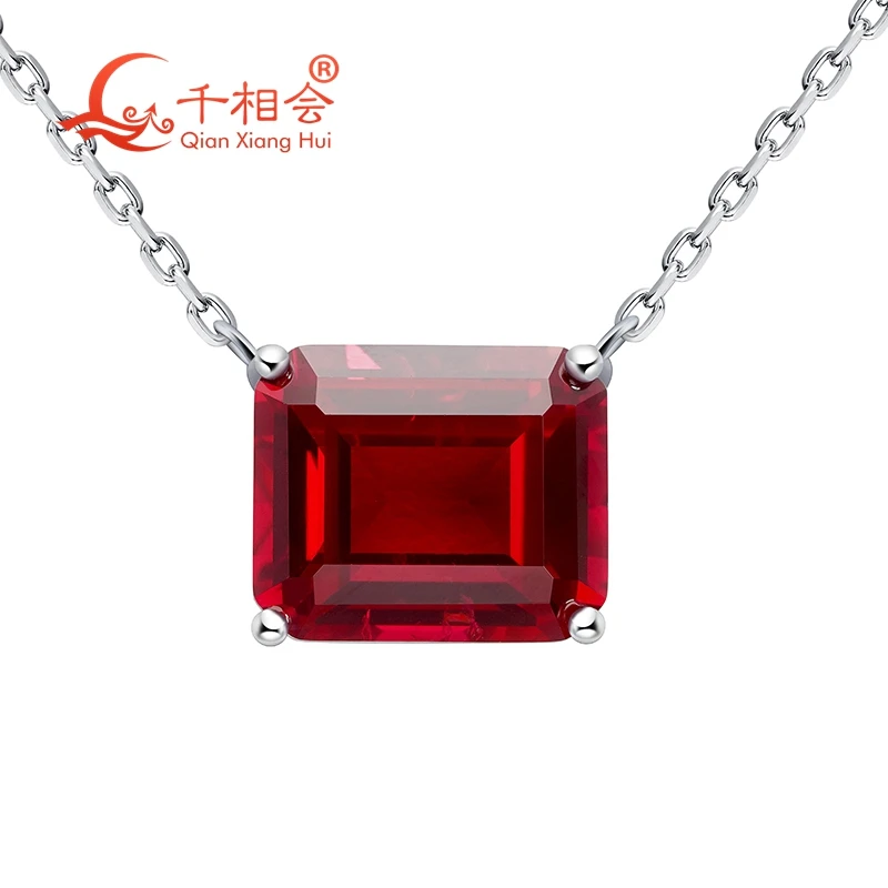 Серебро 925 пробы изумрудная форма 10*12 мм голубь кроваво-красный цвет лабораторный