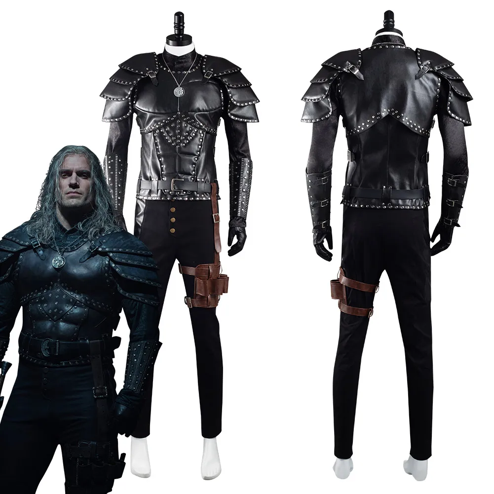 Geralt of Rivia Cosplay Costume Outfits Halloween Carnival Suit