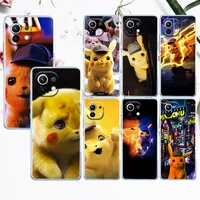 cute love pikachu pokemon for xiaomi mi 12 12x 11 11t 11i 10t 10 pro lite ultra 5g 9t 9se a3 transparent soft tpu phone case