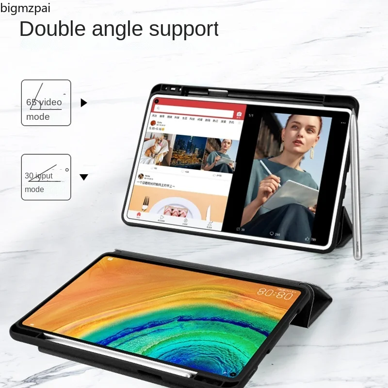 Чехол для планшета с поддержкой ручки для Huawei Matepad 11 Pro 10.8 Honor V6 10.4 T10S T10 10.1 с магнитной подставкой для защитного покрытия.