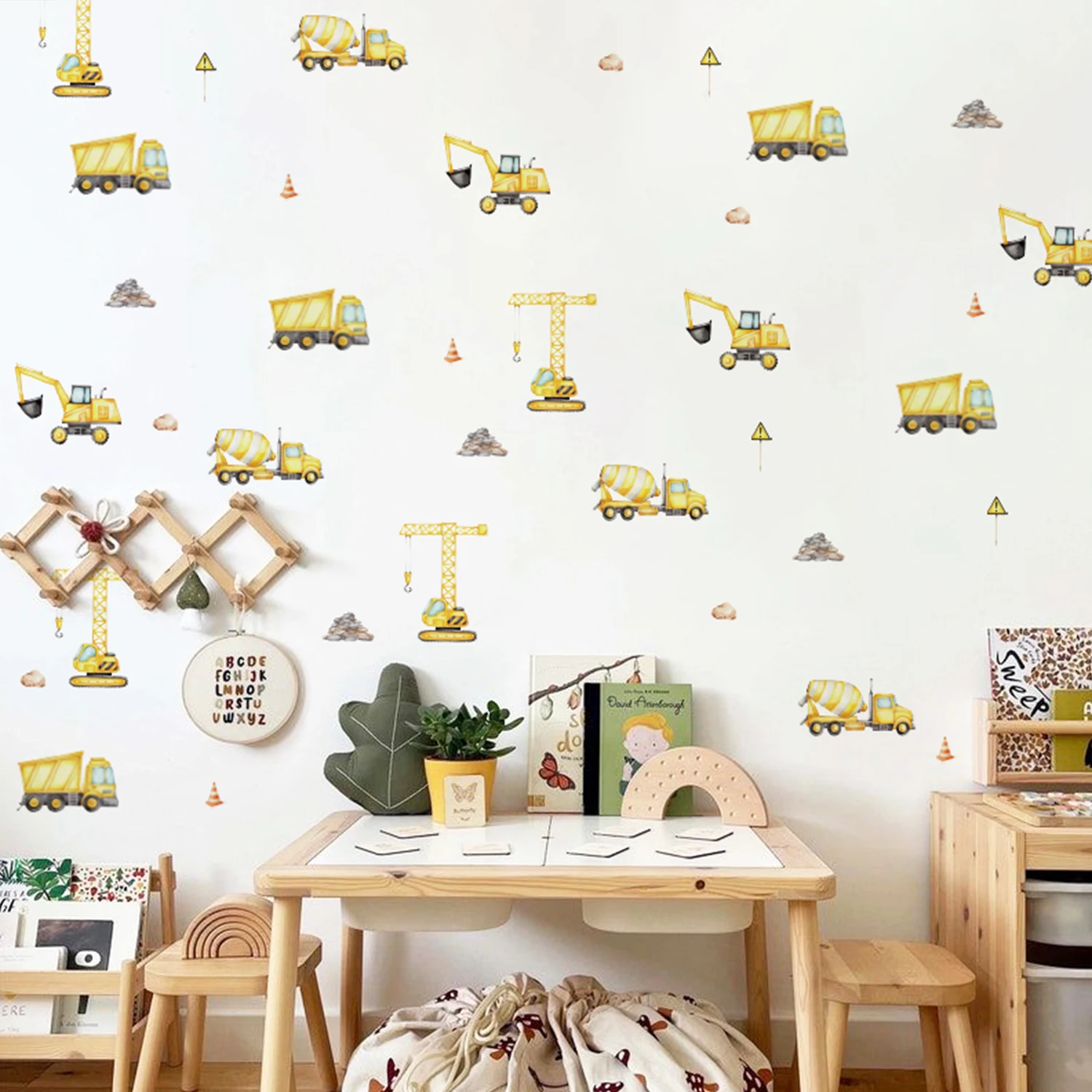 

Cartoon Truck Removable Wall Stickers Art Print Kids Boys Room Children's Room DIY Transport Cars Wall Decals Interior Decor