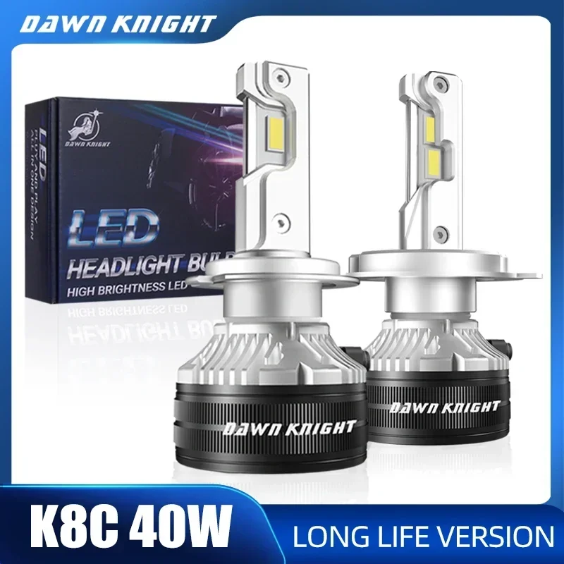 

Светодиодные Лампы Для Фар DAWNKNIGHT K8C 40W, Долговечные, H7 H4 H11, 3-контактные