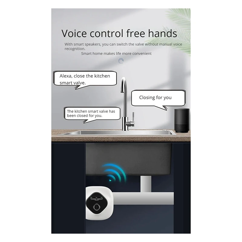 Умный Wi-Fi водяной клапан газовое отключение для APP беспроводного управления