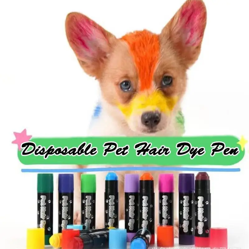 12 цветов одноразовая краска для шерсти собак временные маркеры домашних