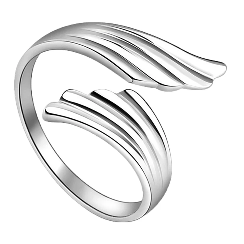 

Кольцо с ангелом крылья для женщин, Открытое кольцо для подростков, ювелирные изделия, свадебные украшения