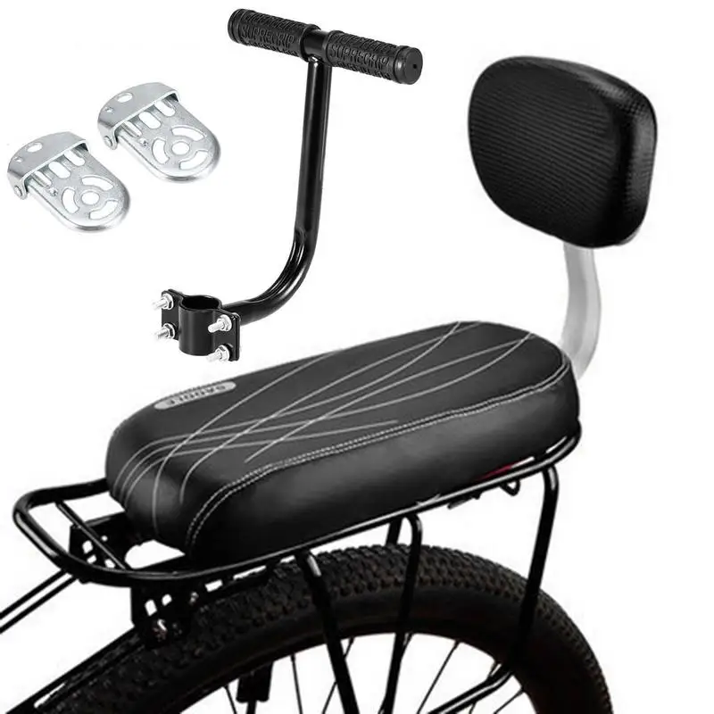 Child Bicycle Seat Rear Kid Bike Seat Carrier Bicycle Baby Seat For Toddler Including Backrest Armrest Handrail Footrests