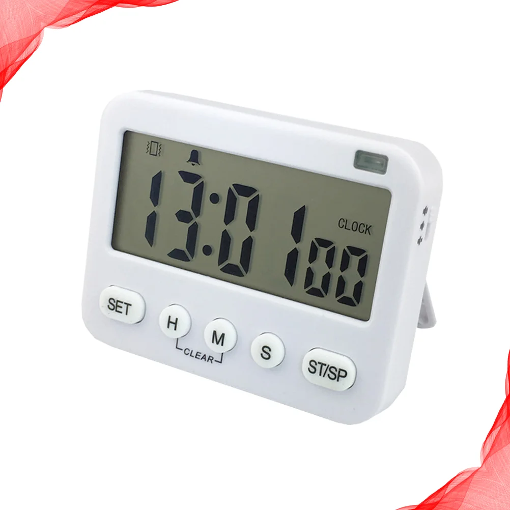 

1pc Timer Clock Display Mute Vibration Timer Clock Timing Reminder for Kitchen