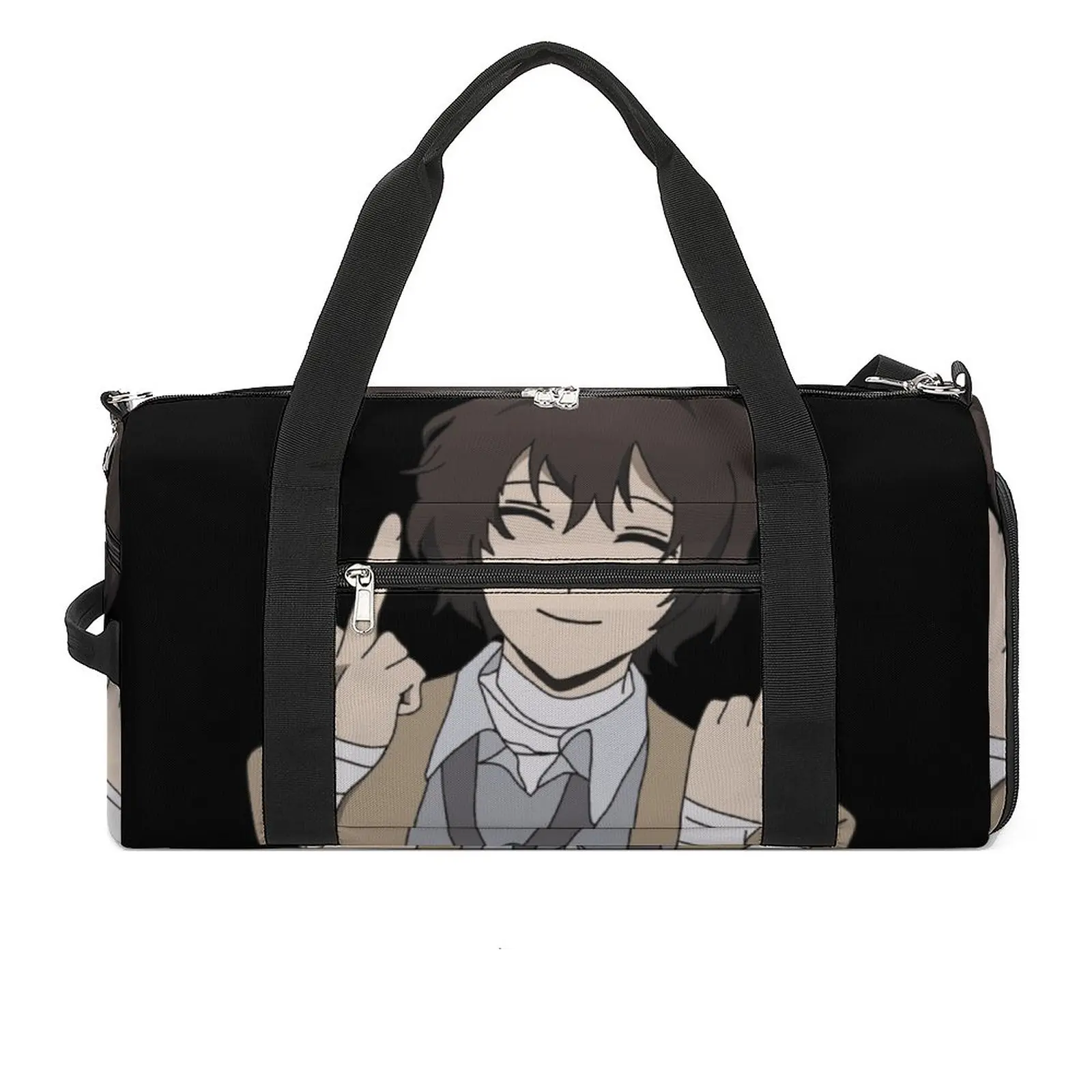 

Dazai Osamu Middle Fingers Sport Bags Bungo Stray Dogsb BSD Large Gym Bag Male Female Design Handbag Travel Colorful Fitness Bag