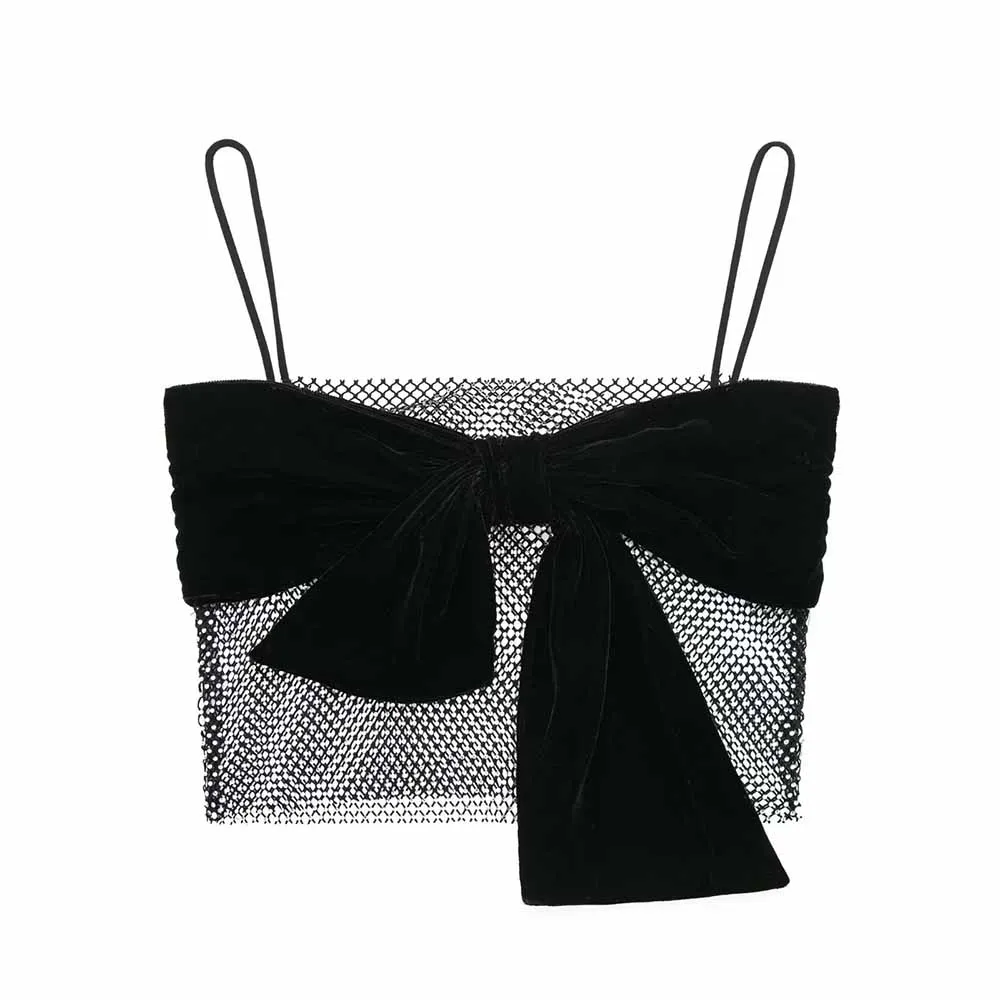 

Женский короткий топ в стиле ретро, с бантом и декоративным ярким светом