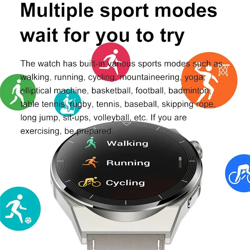 HK46 Smart Watch Bluetooth Call AI Voice Assistant NFC Music Control Wireless Charging Heart Rate Monitoring Sport Smartwatch
