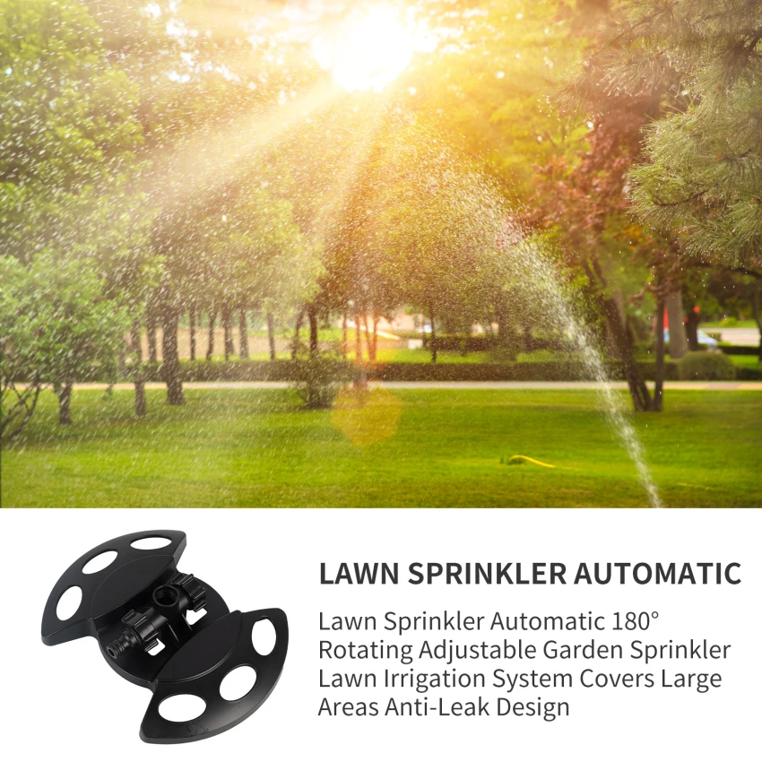 

Автоматическая вращающаяся на 180 ° регулируемая система разбрызгивания для сада, большая площадь покрытия, защита от протечек