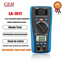 cem la 1011 2 in 1 lan tester and multimeter ac dc voltage engineering digital display tester network cable universalnew