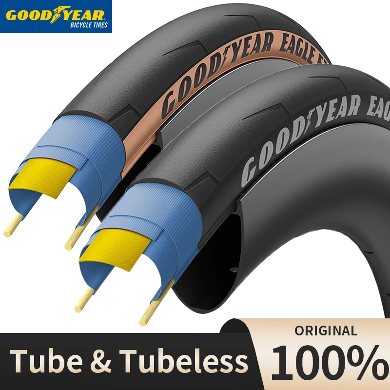 

Goodyear Eagle F1 Bicycle Tires Tubeless/Tube Type Race Road Bike Tire 700x25/28/32C Tyre Cycling Anti-puncture 120 TPI Foldable
