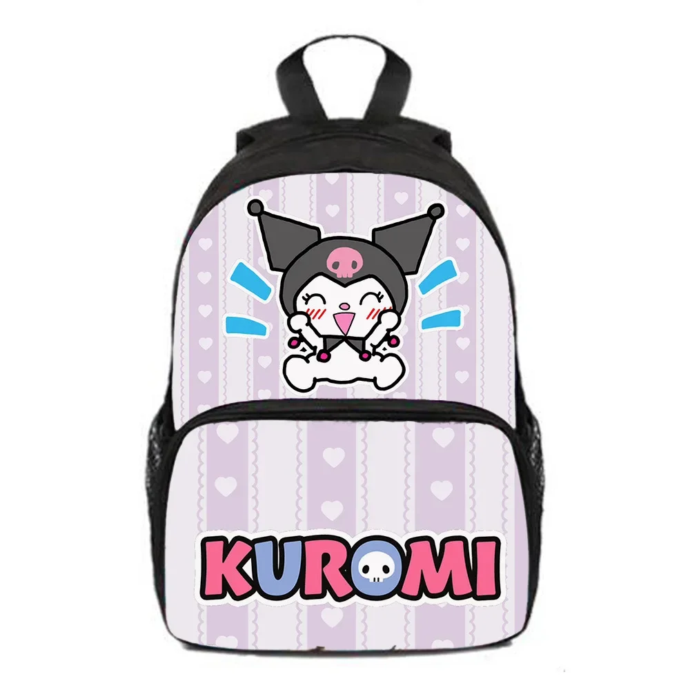 

Sanrio Kuromi Simple Oxford Cloth Student Backpackshoulders Outdoor Bag Beautiful Fashion Accessories Cartoon School Bag
