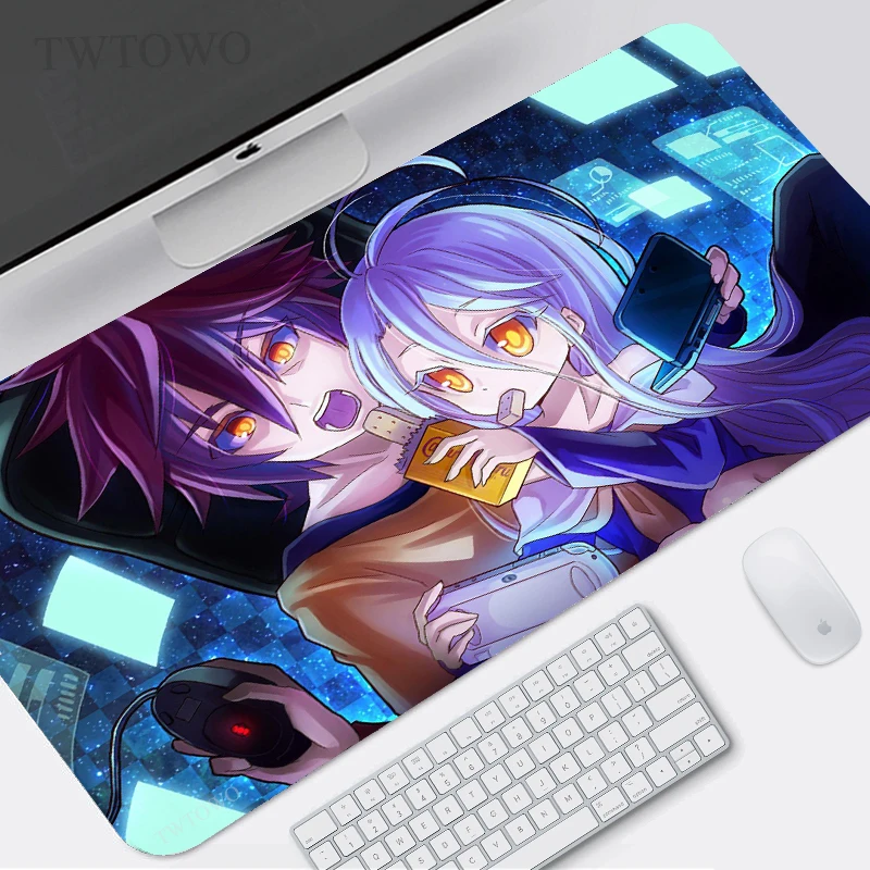 

No Game No Life Mouse Pad Gaming XL New HD Home Custom Mousepad XXL Desk Mats Natural Rubber Soft Office Carpet PC Mice Pad