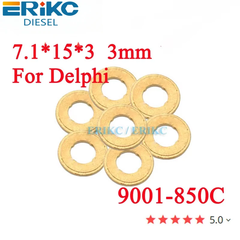 

ERIKC 9001-850C Медные кольца Прокладка 9001 850C 9001850C Толщина 7,1*15*3 3 мм Калибровочные прокладки для форсунок Common Rail