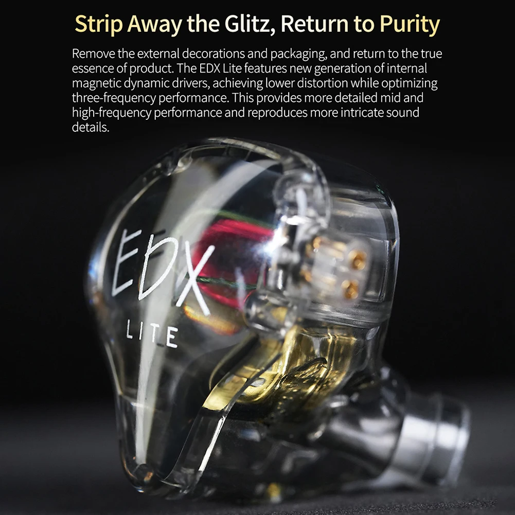Hi-Fi наушники KZ EDX Lite стереонаушники с басами