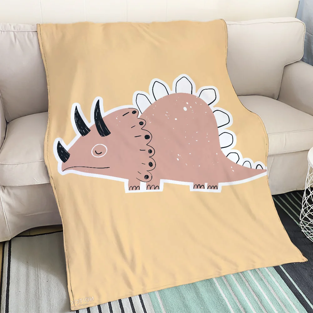 Флисовое одеяло с принтом динозавра для кровати и одеяла ткань из кораллового