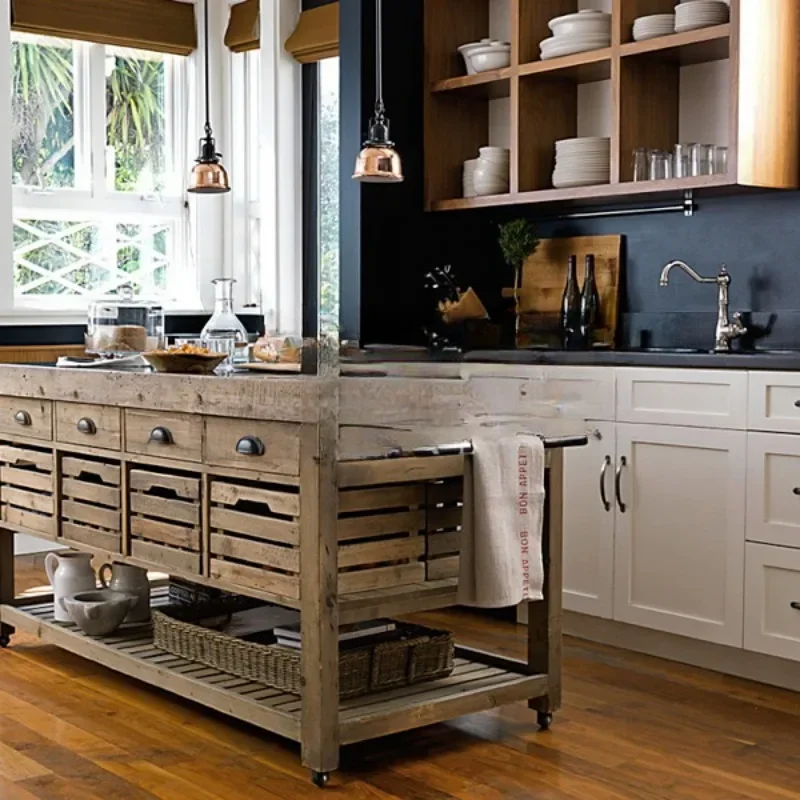 Шкафы из массива дерева в скандинавском и американском стиле боковые шкафы