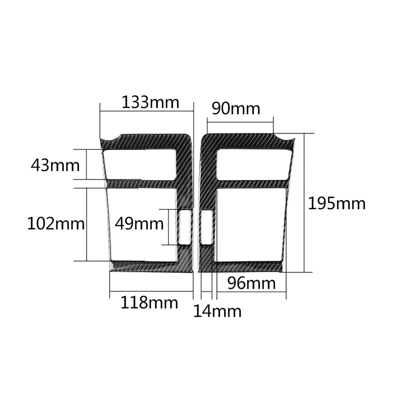 Для Toyota Land Cruiser Prado 2010-2018 2 шт. настоящие Углеродные волоконные боковые дефлекторы