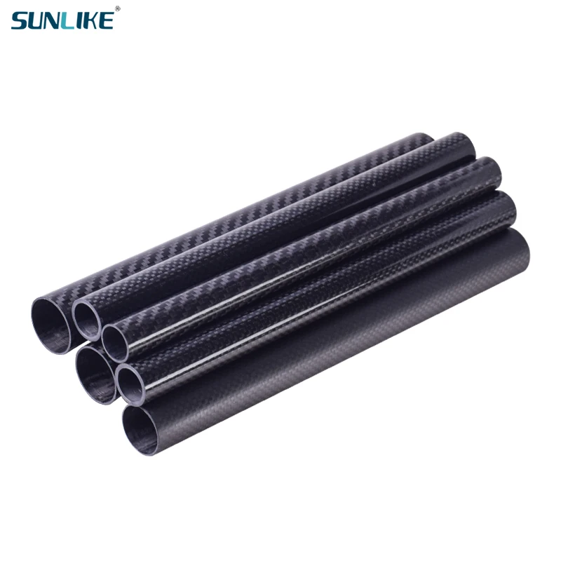 3 PCS Length Is 330mm 3K Carbon Fiber Tube Diameter 24mm 25mm 26mm 27mm 28mm 29mm For RC Model Aircraft Drone Accessories