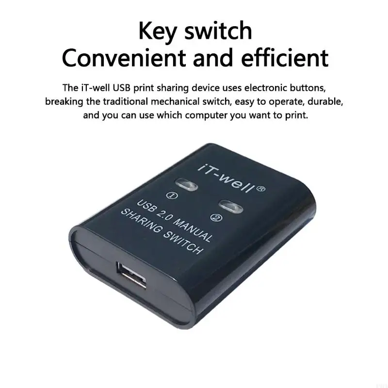 P9FA USB 2.0 Ручной обмен переключателем Принчика Устройства 2 в 1 Out Splitter