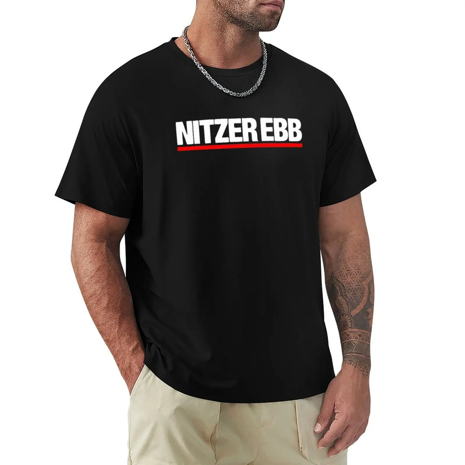 Фото Nitzer Ebb Logo Merchandise T-Shirt Quick Dry Sports Short Sleeve Tee №1