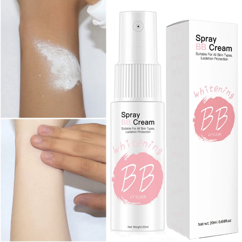 

20ml BB Cream Face Concealer Spray Whitening Cream Body Whitening Moisturizing Makeup Portable Beauty Face Base Foundation Cream