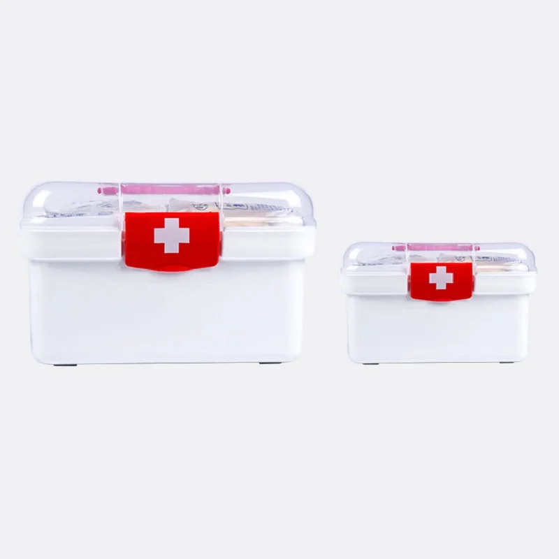 

Home Plastic Portable First Aid Kit Medical Box Gift Medicine Box Hospital Use Box Outdoor Survival Military Equipment Emergency