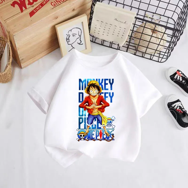 Детская футболка-Луффи с коротким рукавом