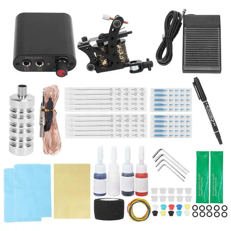 

Complete Tattoo Coil Machine Set Precise Tattoos Professional Tattoo Coil Machine Kit for Tattoo Beginners for Tattoo Shop
