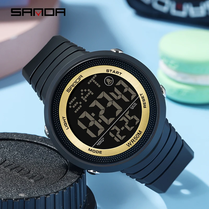 SANDA Casual Fashion Multifunctional Women Electronic Watch Luminous 30M Waterproof Clock Outdoor Sports Watch For Women Reloj