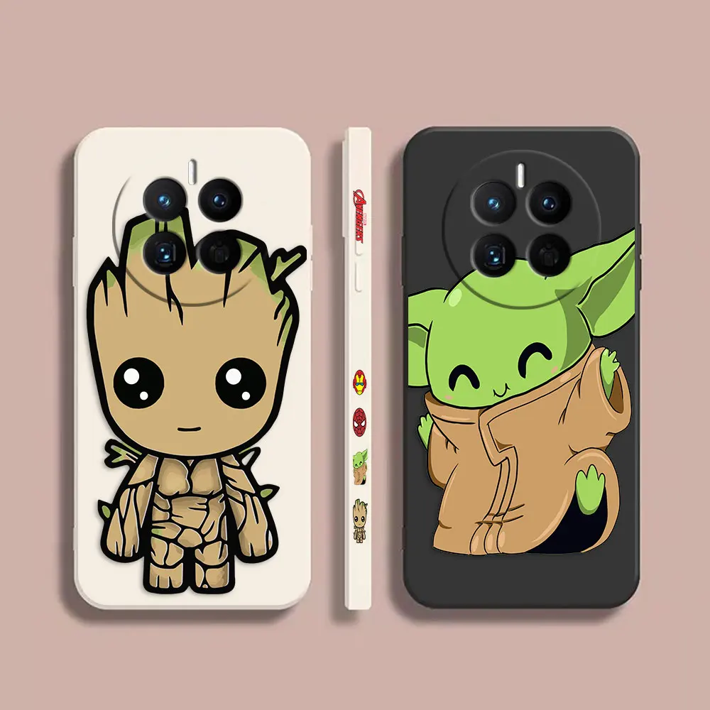 

Phone Case For Huawei MATE 10 20 20X 30 40 50 P20 P30 P40 P50 P60 PRO PLUS Case Funda Cqoue Shell Capa Marvel Baby Yoda Groot