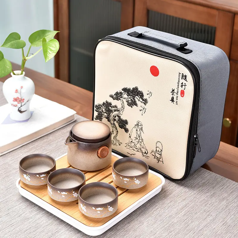 Портативный дорожный чайный набор в японском стиле с цветком вишни - купить по