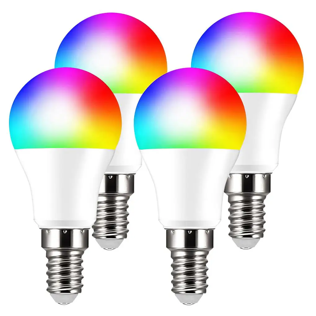 

Smart E14 LED Bulb Voice Remote Control Intelligent Timing Bulbs RGB Colorful Light Dimming 2.4G Lamp for Kitchen