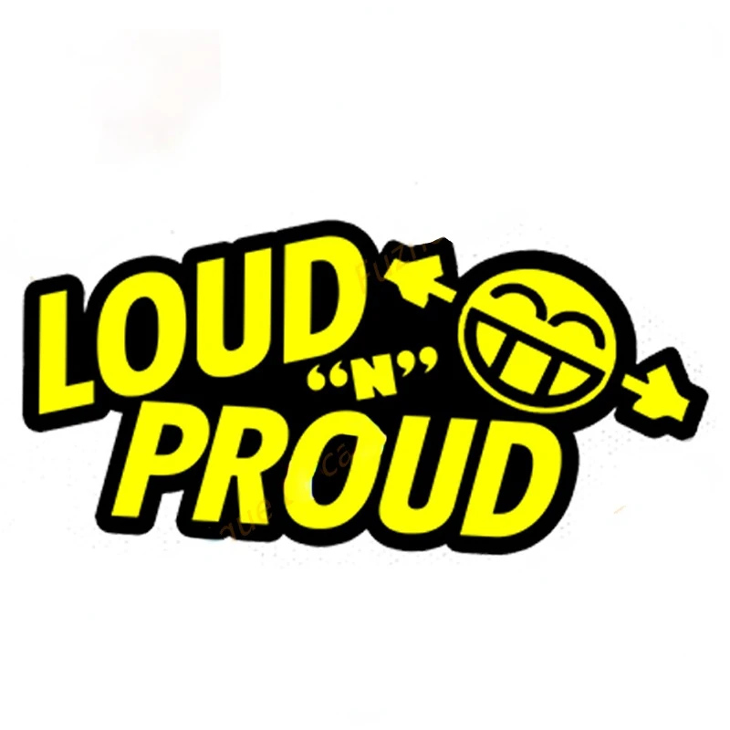 

Внешние аксессуары, автомобильный Стайлинг, наклейка LOUD N PROUD, наклейка, виниловый бас, стерео аудио сабвуфер, автомобильная наклейка, 13 см