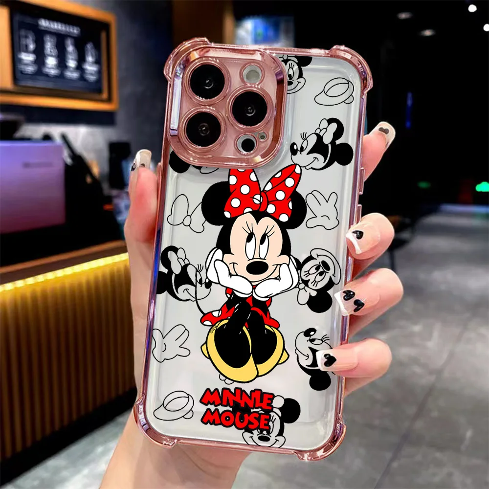 Чехол Cute Disneys Mickeys Minnies для iPhone 16 15 14 13 12 11 Pro Max X XR XSMax 7 8 6 Plus чехол с защитой от