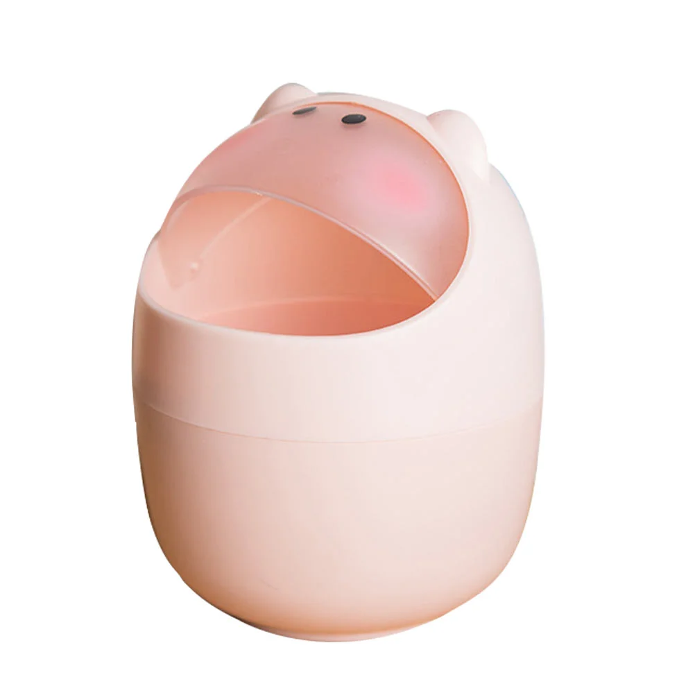 

1Pc Mini Garbage Storage Bucket Trash Can with Turning Lid Small Waste Bin )