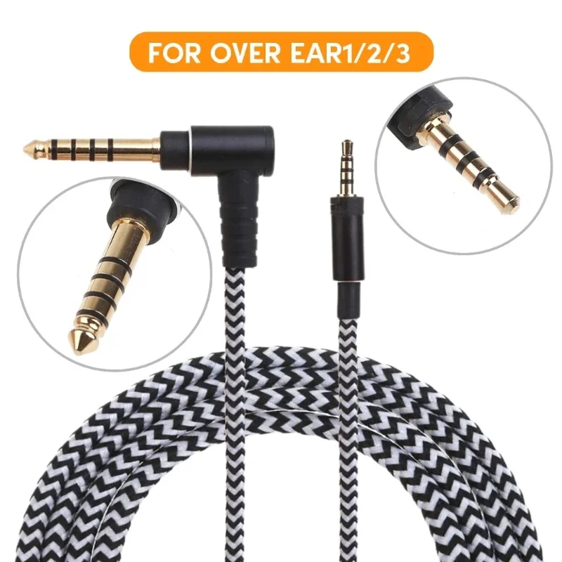 

Earphone Cable for Momentum Over-ear1/2/3 Headset Cord Wear resistant Plug Headset Nylon Braided Earphones Cord 150cm