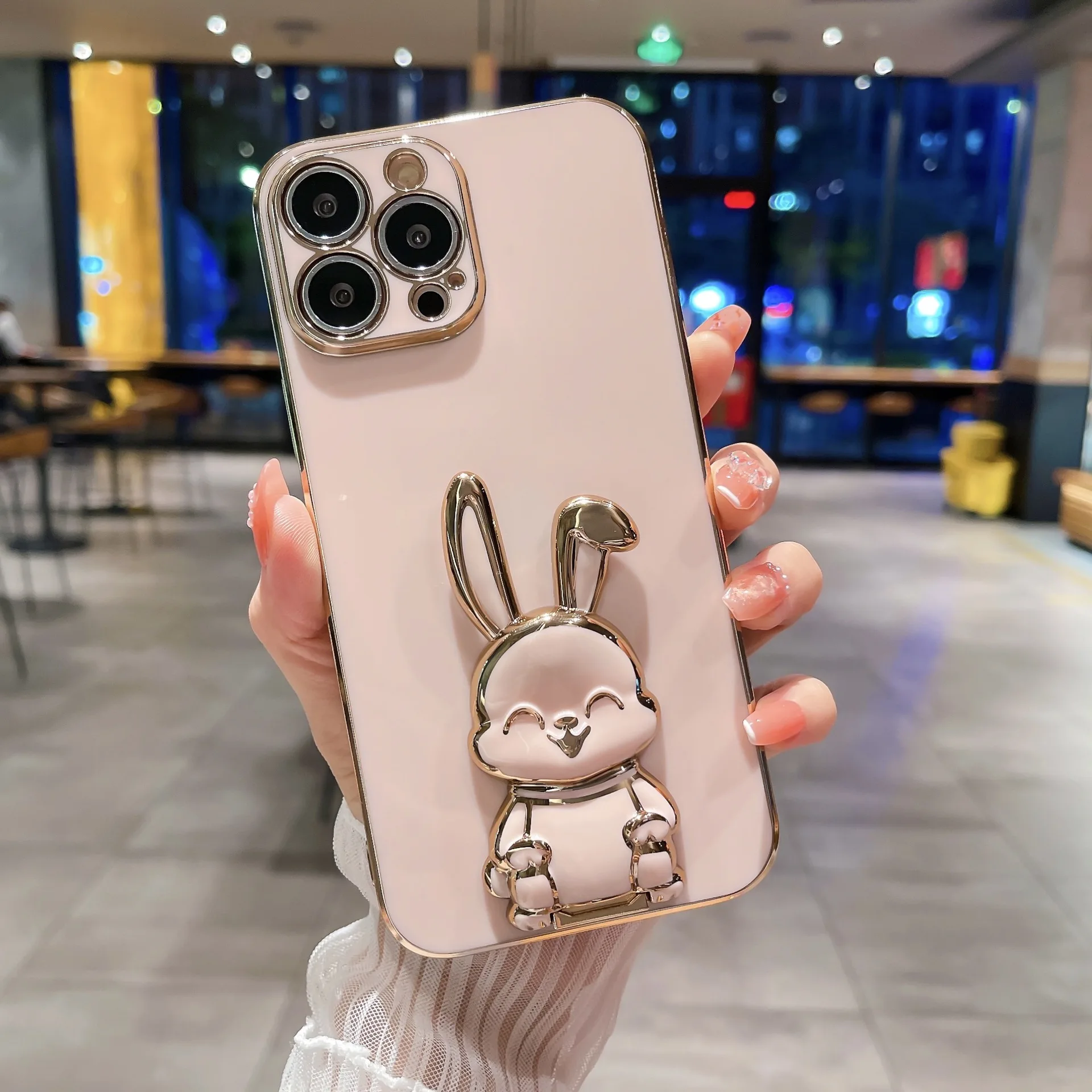 

Гальванизированный кронштейн для кролика год выпуска подходит для IPhone14promax, Apple 13 мобильный телефон Чехол 12, защитный чехол для телефона чехол 11