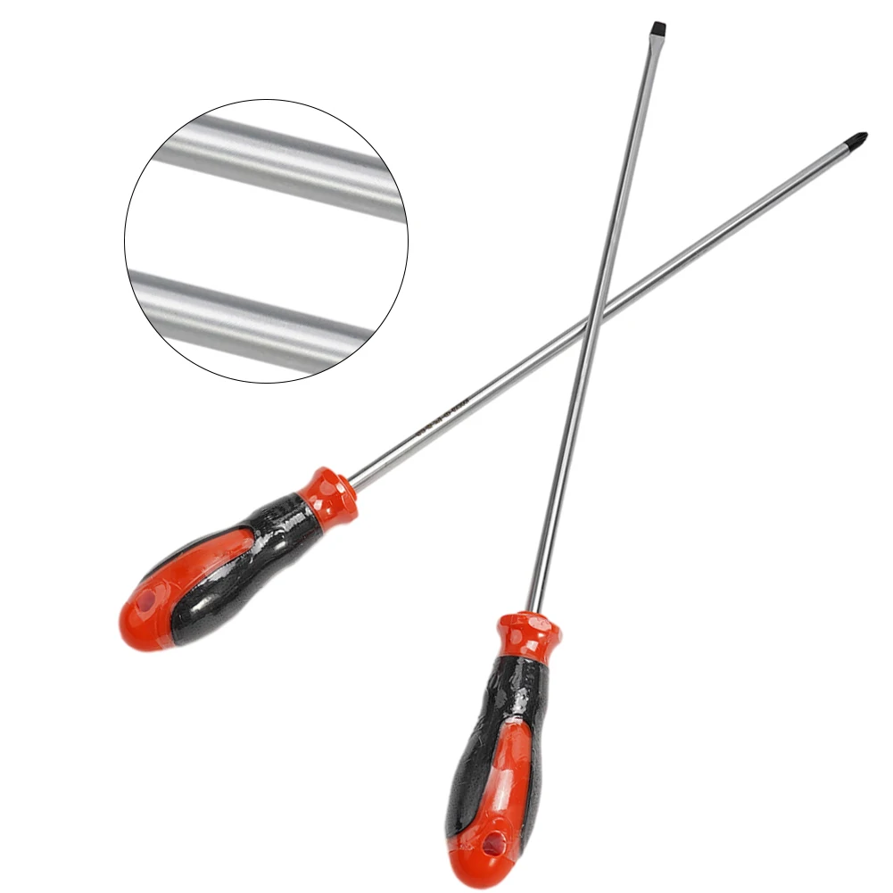 

12 Inch Long Magnetic Screwdriver with Magnetic Head and Rubber Handle for Comfort and Convenience in Hard to Reach Areas