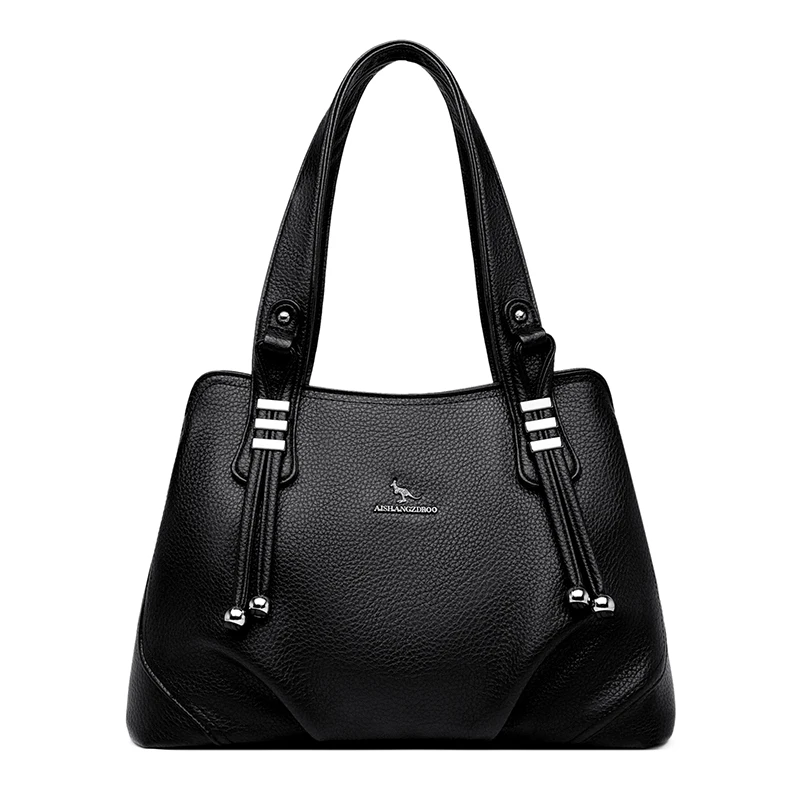 Минималистичная Дамская сумочка в стиле ретро мягкая кожаная женская сумка-тоут