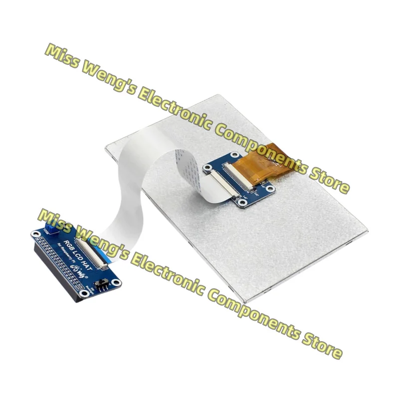 Фото RPi 3-го поколения B+/Zero W 7-дюймовый дисплей с интерфейсом DPI IPS-экран ЖК-дисплей высокой четкости, 7-дюймовый IPS-ЖК-дисплей 1024x600 №2