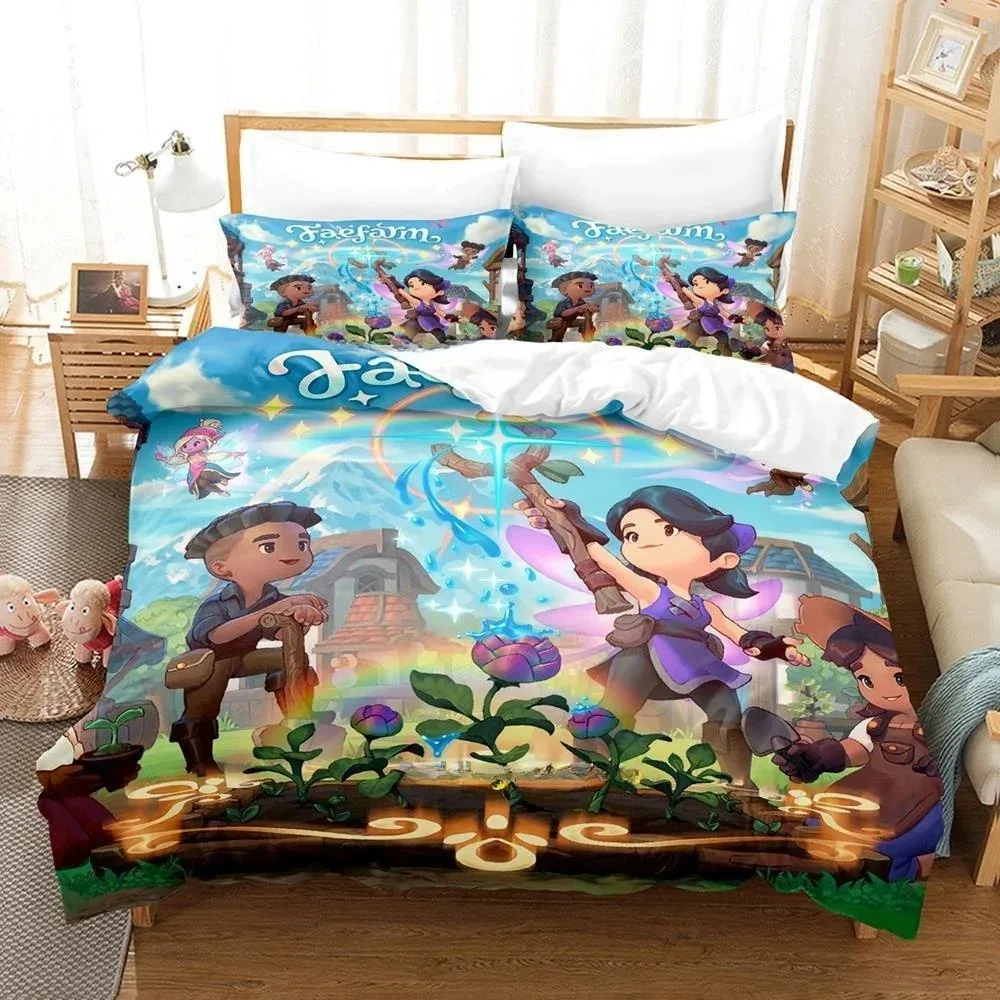 Комплекты простыней с 3D-принтом Fae Farm Комплект постельного белья Single Twin Full Queen King