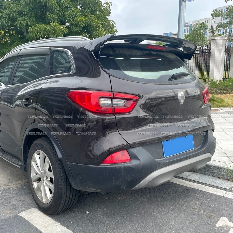 Фото Для Renault Kadjar 2015-2018, 2019 годов выпуска: задний спойлер на крышу, универсальный тип, из АБС-пластика, аксессуары для тюнинга кузова автомобиля. №2