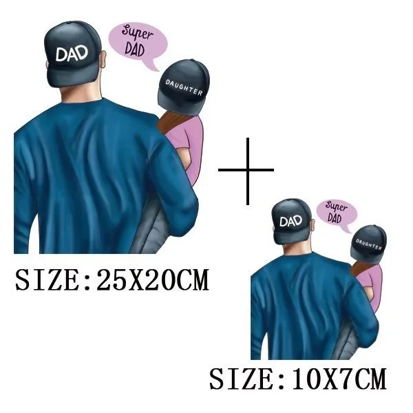 Термонаклейка на одежду футболка с принтом для мамы и папы одежда девочек