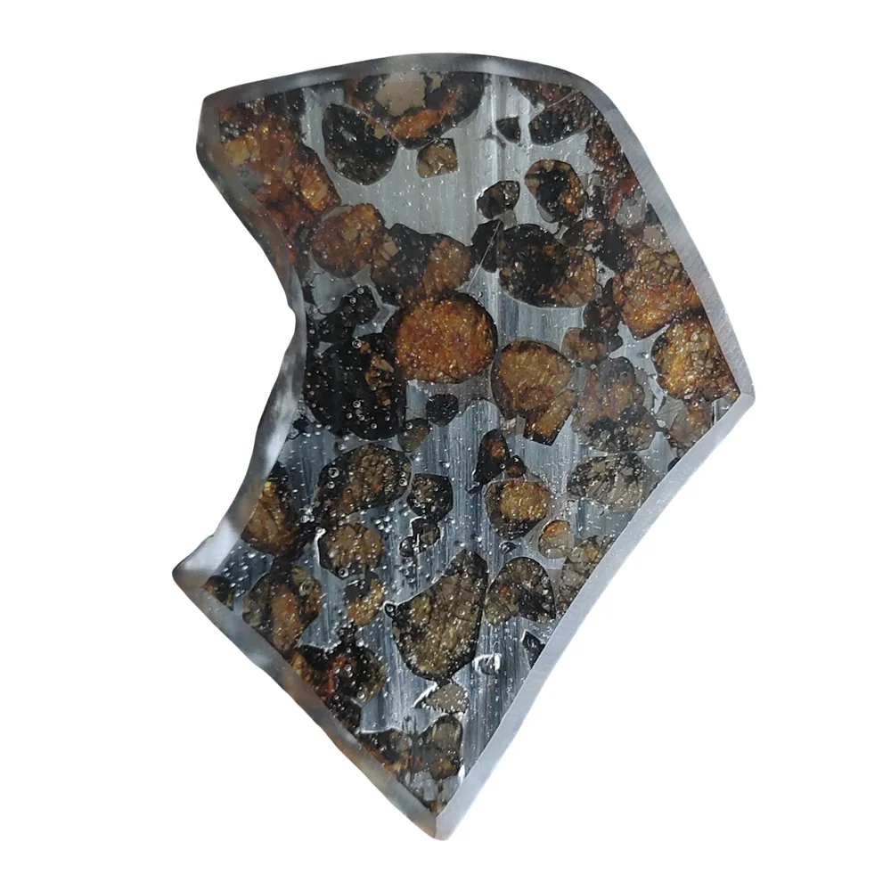 

16g SERICHO Pallasite Olivine meteorite Slice Specimen Olivine Meteorite Material Specimen Meteorite Collection -QA350