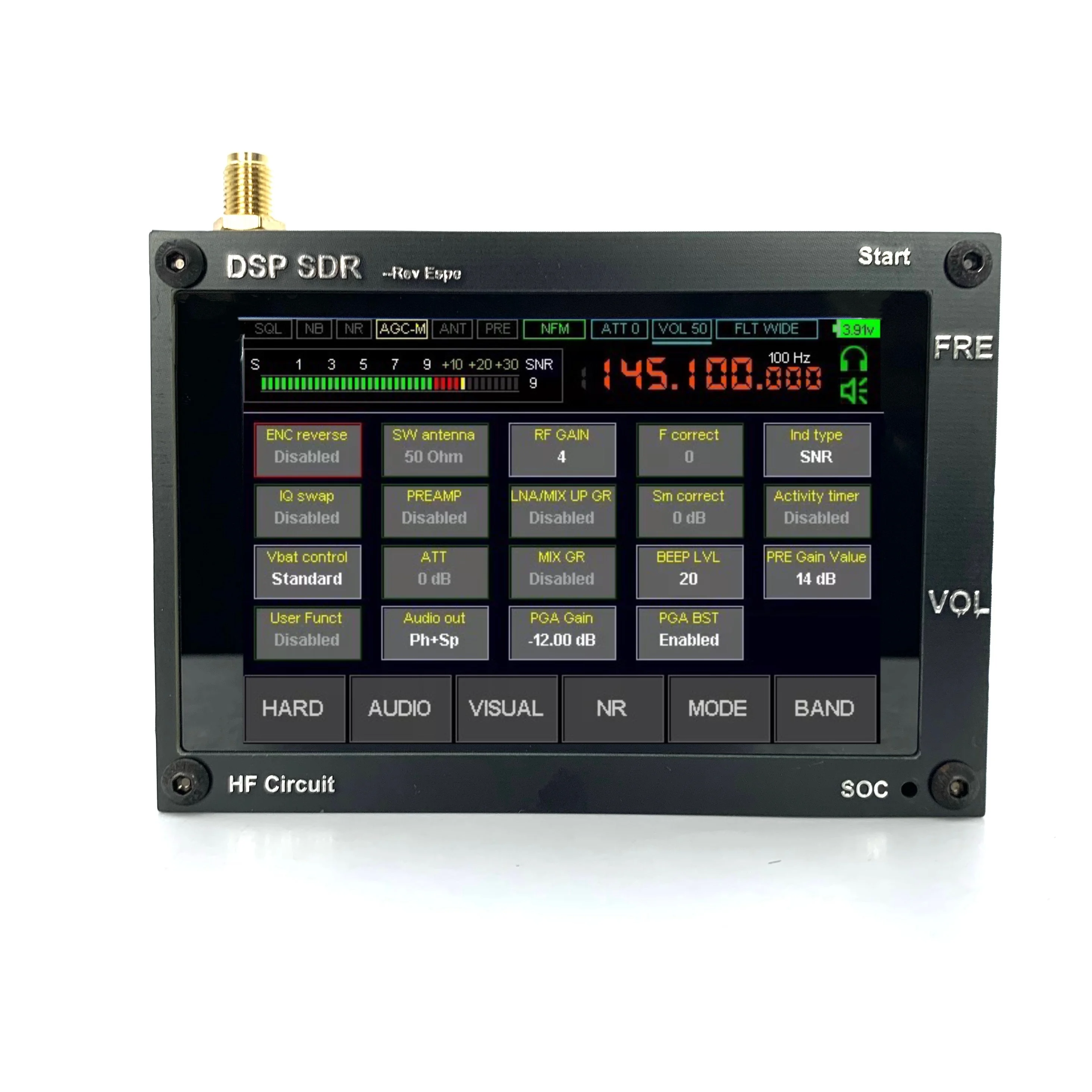 

Ультратонкий 1,10c прошивка 50 кгц-2 ГГц Malahit SDR DSP радиоприемник AM SSB NFM WFM режим